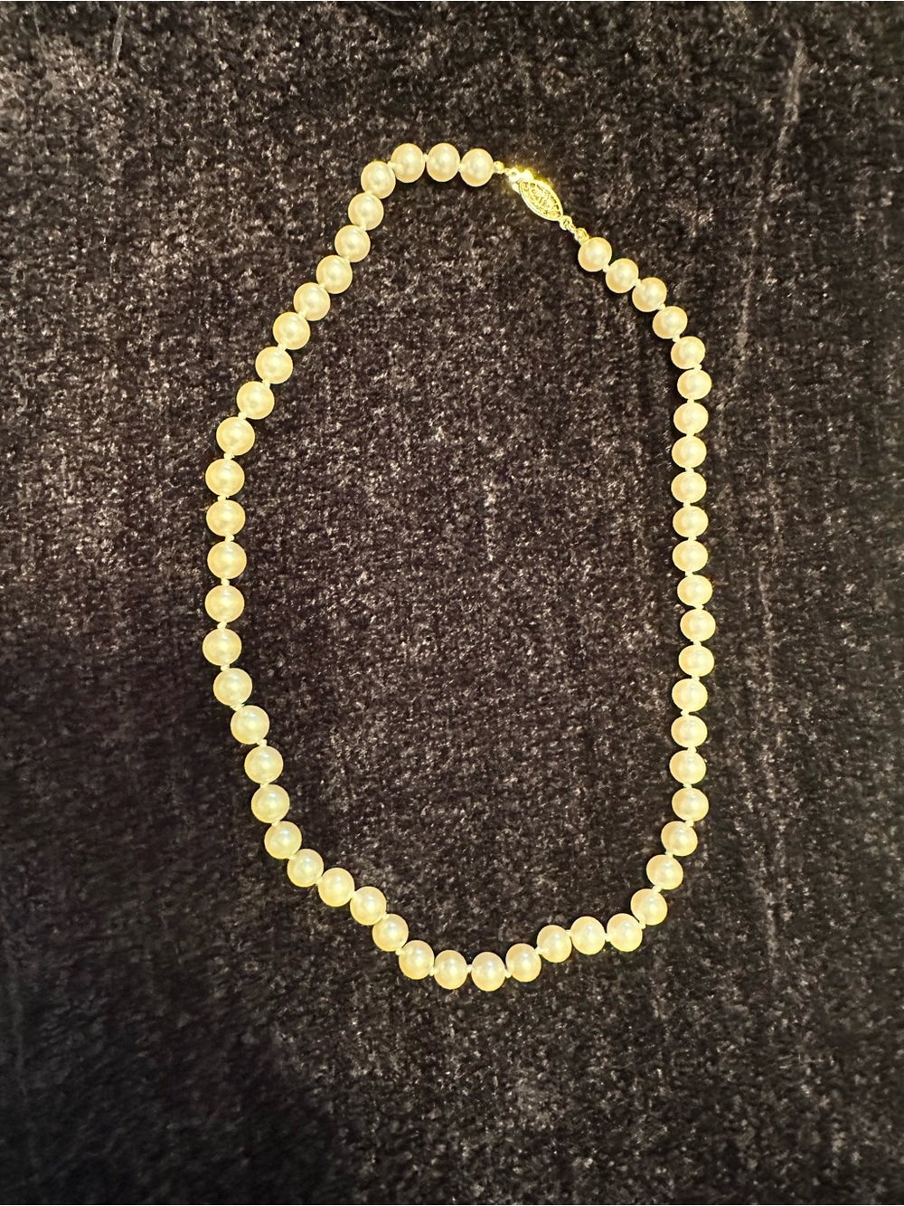 Classic White Pearl Beaded Necklace - Elegant Faux Pearl Strand with Gold Clasp